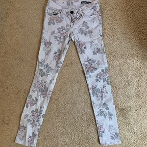 Designer floral jeans